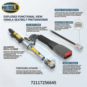 Pièces de véhicule HEMILA pour <span class=keywords><strong>BMW</strong></span> F25/F26 X3 X4 OE : 72117256645 Pré-tensionneur de ceinture de sécurité côté conducteur gauche - Product Image 2