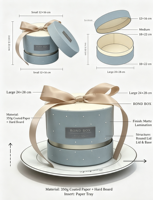 Boîte cadeau cylindrique rigide avec fermeture magnétique, matériaux recyclés écologiques, ruban décoratif, design baril pour bijoux et fleurs