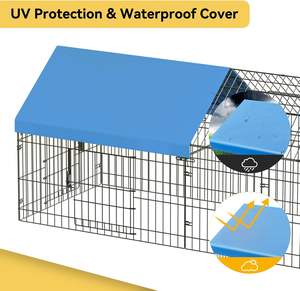 Recinto Pollaio in Metallo da Giardino con Copertura Gabbia per Galline Recinzione Canile per Anatre - Product Image 2