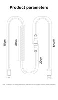Kabel Keyboard Mekanik USB ke Type-C Model Spiral Berlapis Ganda dengan Konektor Aviator Konduktor Tembaga Murni untuk Komputer