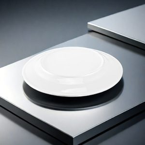 ชุดจานเซรามิกสีขาวล้วนทรงแบนสำหรับโรงแรม งานแต่งงาน และโต๊ะอาหารแบบตะวันตก - Product Image 3