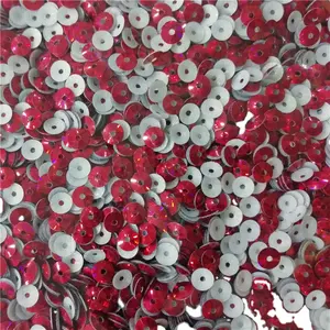 JPStrass , Bulk Laser Red Sequins, Iridescent Spangles For DIY Crafts, Embroidery