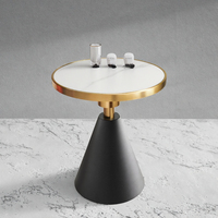 Table d'appoint en métal et marbre de style nordique, table à thé en acier de haute qualité pour salon, mobilier de maison moderne
