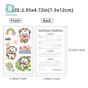 Nuovo corpo del fumetto del <span class=keywords><strong>tatuaggio</strong></span> temporaneo della festa di compleanno del viso della scuola adesivo del <span class=keywords><strong>tatuaggio</strong></span> con le pecore realistiche delle mucche per gli adesivi del <span class=keywords><strong>tatuaggio</strong></span> dei bambini - Product Image 2