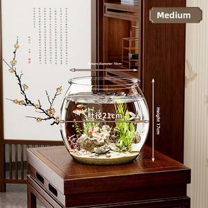 <span class=keywords><strong>Aquarium</strong></span> Transparent pour Poissons d'<span class=keywords><strong>Eau</strong></span> <span class=keywords><strong>Douce</strong></span>, Petit <span class=keywords><strong>Aquarium</strong></span> de Bureau pour la Maison, Mini <span class=keywords><strong>Aquarium</strong></span> Carré en Acrylique Épaissi pour Poissons Rouges et Tortues - Product Image 4