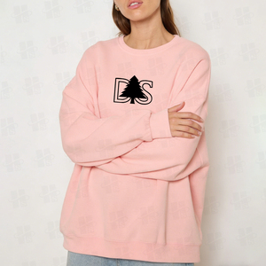 Sudadera Personalizada con Estampado y Bordado, Corte Holgado, Cuello Redondo, Felpa Francesa de Algodón para Mujer - Product Image 2