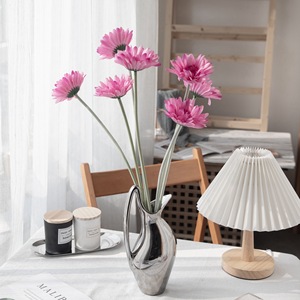 ดอกเจอร์เบอร์ราประดิษฐ์ CallaFloral ก้านเดี่ยว ตกแต่งบ้านในร่ม จัดดอกไม้สีชมพู - Product Image 1