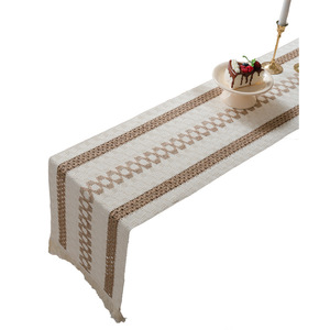 <span class=keywords><strong>Camino</strong></span> <span class=keywords><strong>de</strong></span> <span class=keywords><strong>Mesa</strong></span> Personalizable <span class=keywords><strong>de</strong></span> Lino y Algodón Estilo Americano Fly Yang, Resistente al Aceite, con Bloques <span class=keywords><strong>de</strong></span> Color, Rayas, <span class=keywords><strong>Patchwork</strong></span> y Diseño Geométrico - Product Image 1