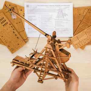 ตัวต่อไม้ 3 มิติ แบบวินเทจ รูปทรงเครื่องยิงลูกศรยุคกลาง ทำด้วยมือ ประกอบเอง ชิ้นส่วนตัวต่อแบบจิ๊กซอว์ ของเล่นวิทยาศาสตร์และวิศวกรรม - Product Image 2