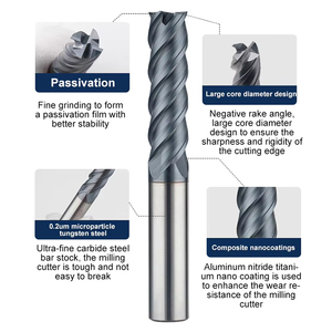 68 <strong>Degree</strong> 5 Flutes High Hardness <strong>End</strong> <strong>Mill</strong> Stainless Steel High Temperature Titanium Alloy <strong>End</strong> <strong>Mills</strong> - Product Image 6