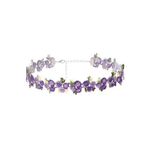 Женское кружевное ожерелье с милыми цветами
