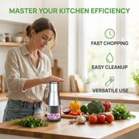 Presse-ail manuel en acier inoxydable, hachoir à oignon et légumes, gadget de cuisine