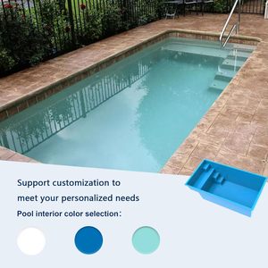 Noi navi in 3 giorni di piccole dimensioni 14ft all'aperto famiglia in fibra di vetro <span class=keywords><strong>rettangolare</strong></span> piscina immersa Spa piscina per la vendita - Product Image 6