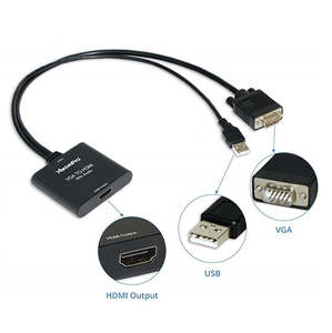 Convertisseur vidéo GC <span class=keywords><strong>VGA</strong></span> vers HDMI avec <span class=keywords><strong>audio</strong></span> USB intégré (prise en charge 1080P) - Product Image 4