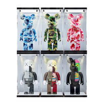 Bearbrick 1000% boîte d'affichage acrylique transparente modèle de jouet avec lumière LED boîte de rangement anti-poussière présentoirs
