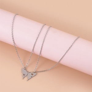 YICAI Collar de Amistad de Acero Inoxidable con Mariposas, 2 Piezas/Tarjeta, Regalo para Hermanas, Cumpleaños, Mejores Amigas para Siempre, Collar BFF para 2 - Product Image 5