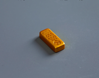 100 pièces de mini lingots d'or, mini lingots de monnaie et modèles Yuanbao pour maison de poupée, accessoires en résine, thème artistique Noël Pâques