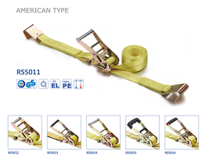 Correa de Trinquete de Poliéster de 2 Pulgadas (50 mm), Gancho Plano, Resistencia a la Rotura de 3333 LBS, EN12195-2 - Product Image 6
