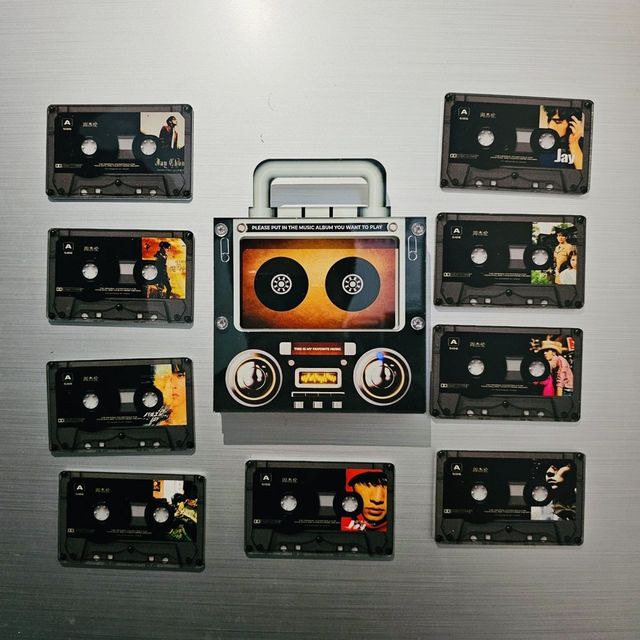 Wholesale Custom Acrylic NFC Music Fridge Magnet Retro Cassette Shape, Customized Song for Event & Fan Gift