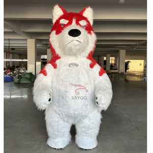 Disfraz <span class=keywords><strong>de</strong></span> Mascota <span class=keywords><strong>de</strong></span> <span class=keywords><strong>perro</strong></span> Huskey peludo Rojo 2M disfraces <span class=keywords><strong>de</strong></span> <span class=keywords><strong>perro</strong></span> Huskey inflados violentos para correr actividades <span class=keywords><strong>de</strong></span> <span class=keywords><strong>Anime</strong></span> - Product Image 2