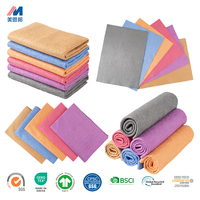 Chiffon de nettoyage en microfibre sans bords, super absorbant, résistant à l'huile, doux, épais, couleur personnalisée fournisseur, haute résistance à l'abrasion, neutre