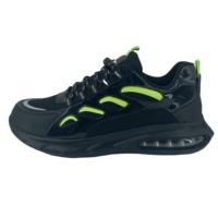 Chaussures décontractées multifonctionnelles printemps-automne en cuir véritable, respirantes, avec coussin d'air en plastique souple, amortissantes, embout en acier