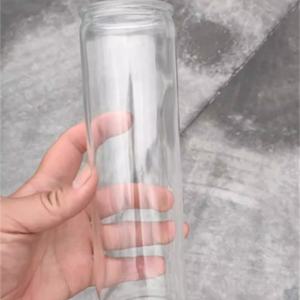 Bouteille en verre vide, grand porte-bougie de luxe en verre vide, pots à bougies religieuses pour la prière - Product Image 3