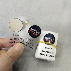 Camisetas sin etiqueta Logotipo de prensa de calor Transferencia de calor Etiqueta de cuidado de lavado para ropa - Product Image 4