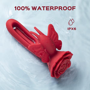 Chiyuan 3-in-1 draagbare vlinder G-spot <span class=keywords><strong>dildo</strong></span> <span class=keywords><strong>vibrator</strong></span> met anale plug, stil roze design voor vrouwen - Product Image 5