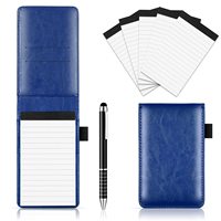 Ensemble de porte-bloc-notes en cuir Xindars avec poche, recharges de bloc-notes, stylo métallique - Réunions/Enregistrements quotidiens 3x5 pouces (marron) Cadeau