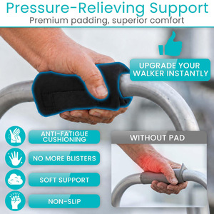 Poignées de marche Compassionate Care, rembourrage noir souple pour équipement de fitness, support antidérapant - Product Image 3