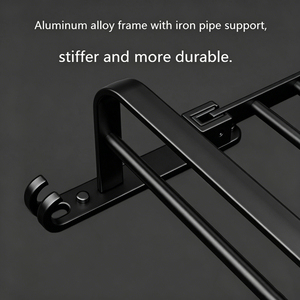 No-Drill <strong>Black</strong> Foldable Bathroom Towel <strong>Rack</strong> Wall Mounted Storage Shelf for Toilet <strong>Bath</strong> Towel <strong>Rack</strong> - Product Image 4