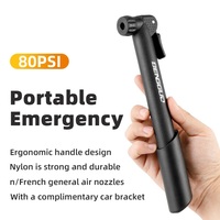 80psi Mini pompe à vélo portable en plastique manuel américain français bouche gonfleur de pneu pompe à air à main pour vtt accessoires de vélo de route