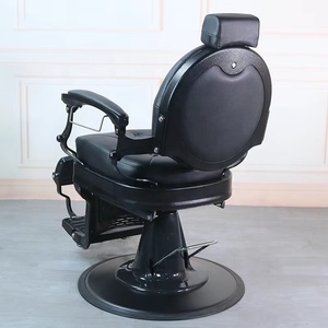 Men's Retro Oil-<b>Head</b> Chair Height-Adjustable Synthetic Leather Shaving Face Hair <b>Styling</b> Chair for Barber Shops and Hair Salons - Product Image 4