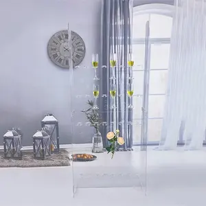 Hochzeits dekoration für Champagner wand Klare Weinglas becher Displayst änder Acryl Champagner Wand glas halter