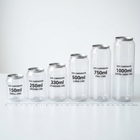 Mini bouteille portable en PET transparent de 250 ml pour canettes de soda, idéale pour les enfants et les voyages