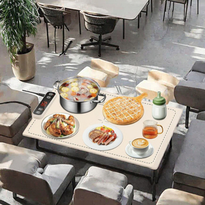 Fast Heating Electric <b>Silicone</b> Rectangle 10mm Thick Eco-Friendly Portable Food Warming <b>Mat</b> for Home Office Dining - Product Image 3