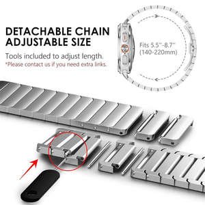 Quickfit <span class=keywords><strong>Correa</strong></span> de titanio para Samsung <span class=keywords><strong>Galaxy</strong></span> <span class=keywords><strong>Watch</strong></span> 8 40mm 44mm/ Classic <span class=keywords><strong>46mm</strong></span> Pulsera de metal <span class=keywords><strong>Correa</strong></span> Correas de acero inoxidable - Product Image 2