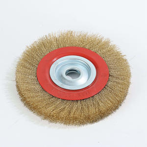 ZXD cuivre plaqué fil jaune <span class=keywords><strong>brosse</strong></span> plate courbe fil diamètre extérieur 100mm trou intérieur 20mm épaisseur 15mm tête de meulage - Product Image 2