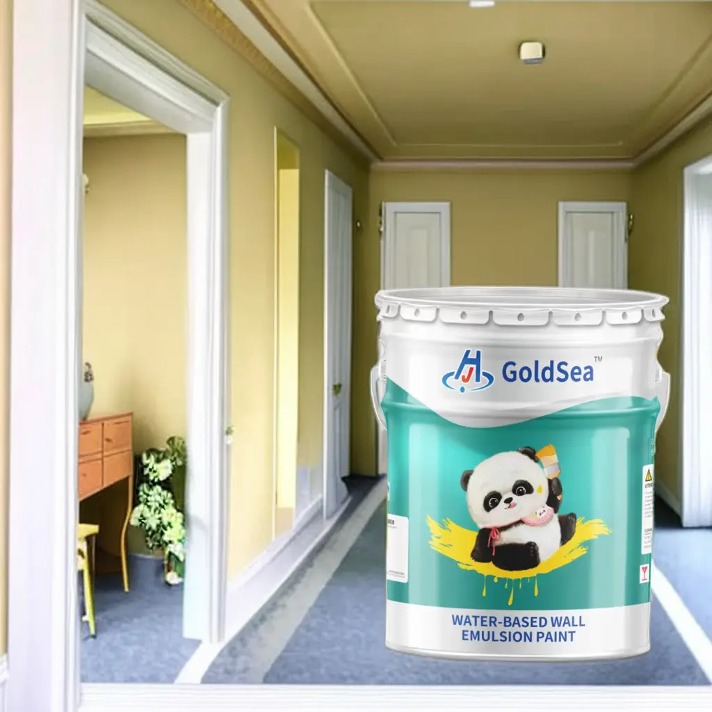 Pintura de emulsión de pared a base de agua, pintura de pared de buena adherencia, venta al por mayor