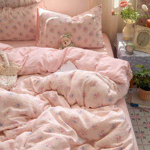 Vua Sang Trọng Nữ Hoàng Kích Thước 4 Mảnh Tấm Set-Thoải Mái Thoáng Khí & Làm Mát Khăn Ga Giường Set Với 4 Gối Trường Hợp Trẻ Em Quilt Bìa - Product Image 3