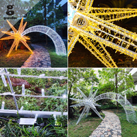 Luz Decorativa de Arco con Motivo de Estrella Fugaz 3D de Alta Calidad para Centros Comerciales, Parques Temáticos y Decoración de Paisajes