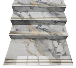 Hoja de pared blanca de cerámica para el metro, azulejo de escalera, <span class=keywords><strong>gres</strong></span> porcelánico, azulejo de baño de mármol, azulejos de cocina contra salpicaduras, Carreaux De Sol - Product Image 1