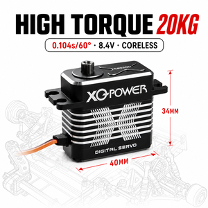 Servomoteur numérique sans noyau en acier inoxydable étanche 20KG S8020D haute précision pour voiture RC 1/12, camion, <span class=keywords><strong>hélicoptère</strong></span> XQ-POWER 8.4V - Product Image 2