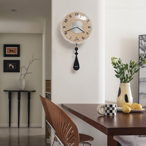 Wozoom Wall <b>Clock</b> Round Quartz <b>Battery</b> Powered Single Face For Living Room Home Decor - Product Image 3