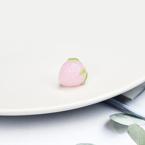 Perles de verre en gros mignon fraise pendentif perles bricolage fabrication de bijoux - Product Image 6