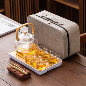 Msh Ngoài Trời Kung Fu Tea Set Với Mang Trường Hợp Du Lịch Thân Thiện Với Thủy Tinh Ấm Trà Và Teacup Cà Phê & Bộ Trà - Product Image 3