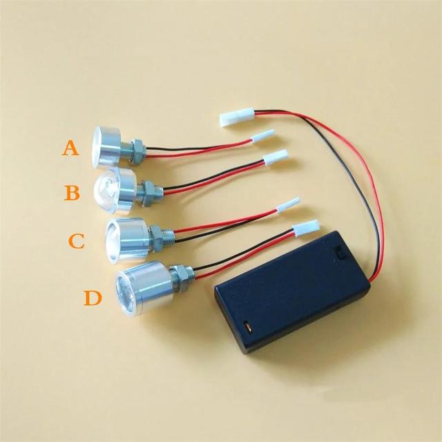 3W super bright led bulb 3V lamp beads Battery light Light source lantern handmade DIY mini night light with switch