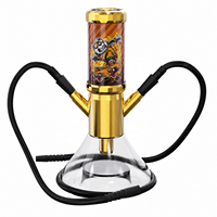 Kit complet de chicha électronique avec tête de fumée rechargeable, batterie 850 mAh, e-shisha, deux tuyaux à eau pour bar et fête