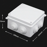 Caja de Protección Impermeable para CCTV de ABS, Caja Eléctrica Resistente a la Intemperie para Gestión de Cables de Cámaras de Seguridad en Interiores y Exteriores